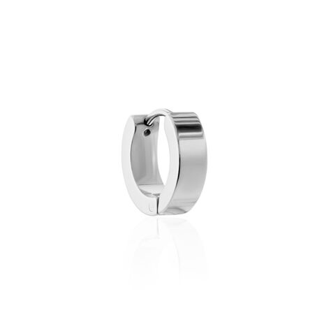 Créole Unitaire Helgo Acier Blanc - Boucles d'oreilles Créoles Homme | Marc Orian