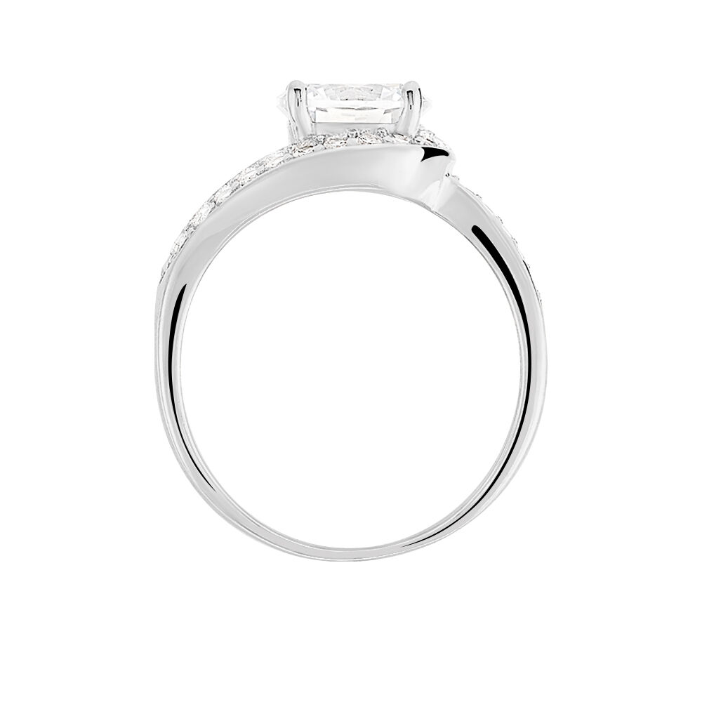 Bague Melisse Argent Blanc Oxyde De Zirconium - Solitaires Femme | Marc Orian