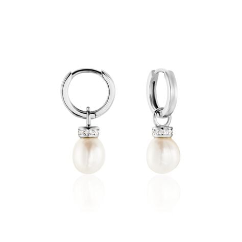 Boucles D'oreilles Pendantes Argent Blanc Iribert Perles De Culture - Pendantes Femme | Marc Orian