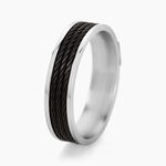 Bague Gaetane Acier Blanc - Bagues Homme | Marc Orian