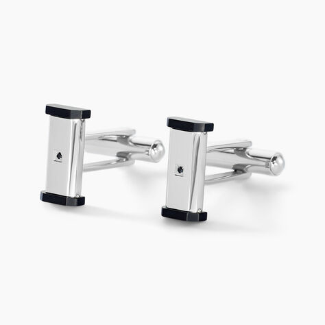 Boutons De Manchettes Dax Acier Bicolore Oxyde De Zirconium - Boutons de manchette Homme | Marc Orian