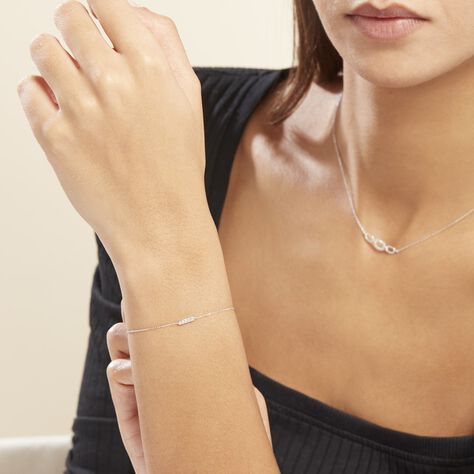 Bracelet Jonc Rosalin Blanc Diamant Blanc - Bracelets chaînes Femme | Marc Orian