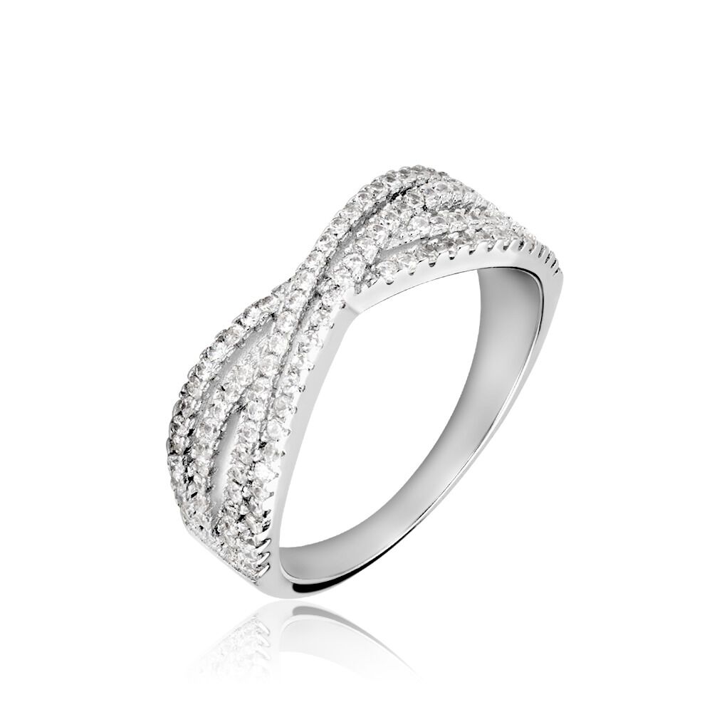 Bague Sharise Argent Blanc Oxyde De Zirconium - Bagues avec pierre Femme | Marc Orian