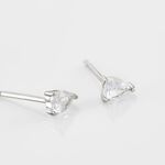 Boucles D'oreilles Puces Anaru Argent Blanc Oxyde De Zirconium - Puces Femme | Marc Orian