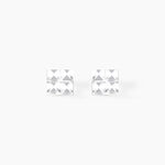 Boucles D'oreilles Puces Eve Argent Blanc Oxyde De Zirconium - Puces Femme | Marc Orian