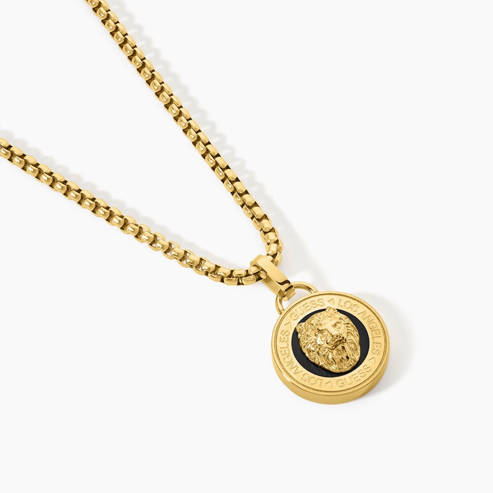 Collier Guess Lion King Acier Jaune - Colliers fantaisie Homme | Marc Orian