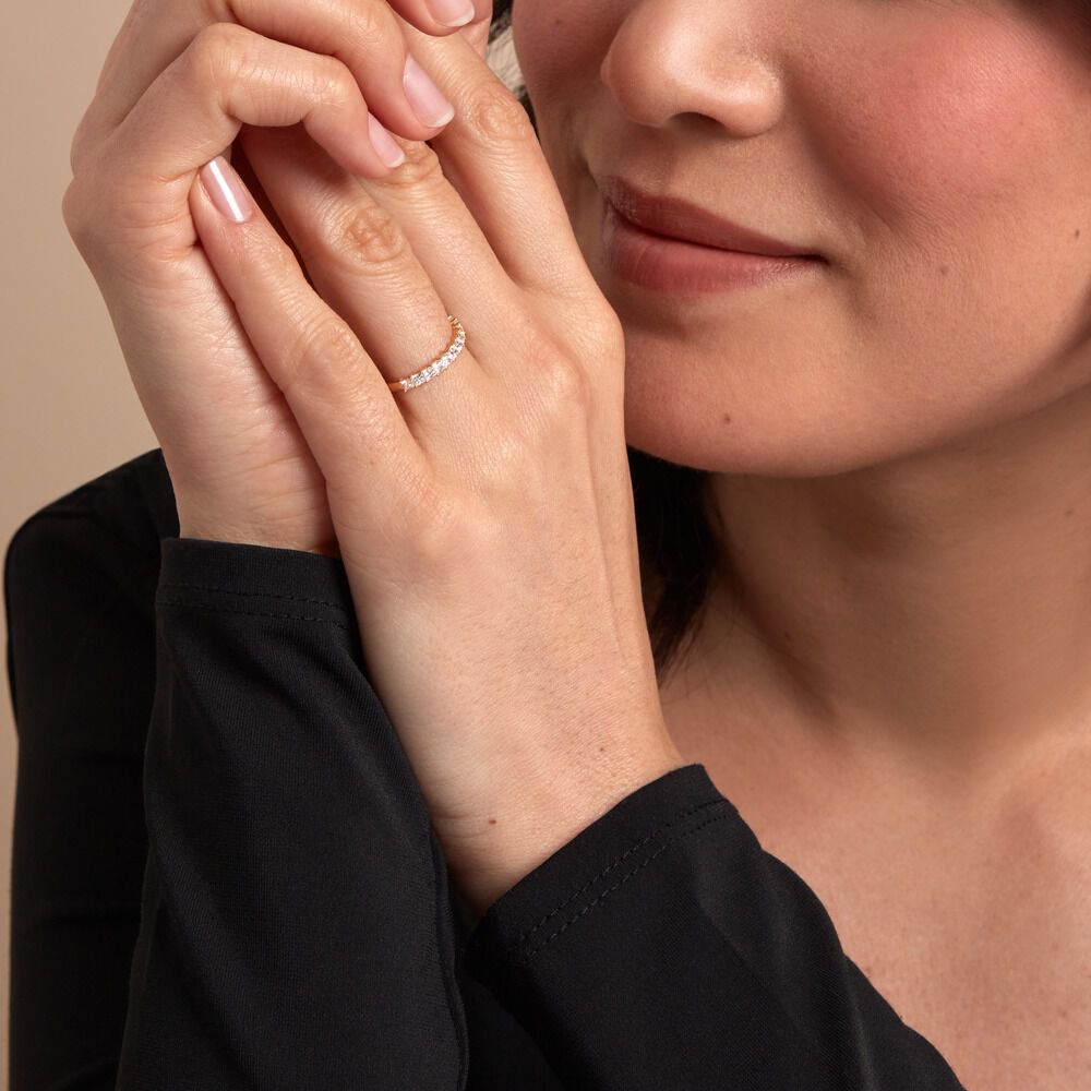 Bague Jahzeel Or Jaune Oxyde De Zirconium - Bagues avec pierre Femme | Marc Orian