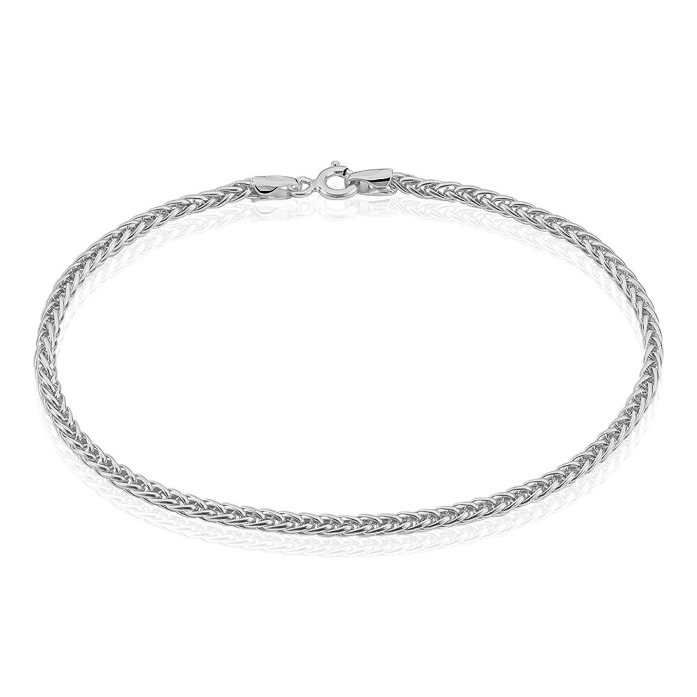 Bracelet Jany Maille Palmier Or Blanc - Bracelets mailles Femme | Marc Orian