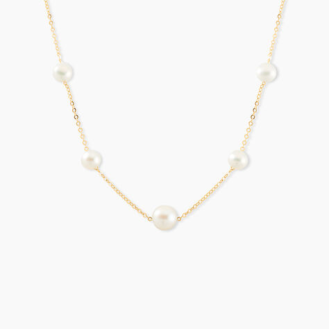 Collier Or Jaune Yolanda Perles De Culture - Colliers avec pierres Femme | Marc Orian