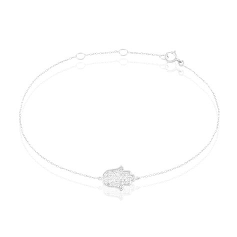 Bracelet Aicha Or Blanc Diamant - Bracelets chaînes Femme | Marc Orian