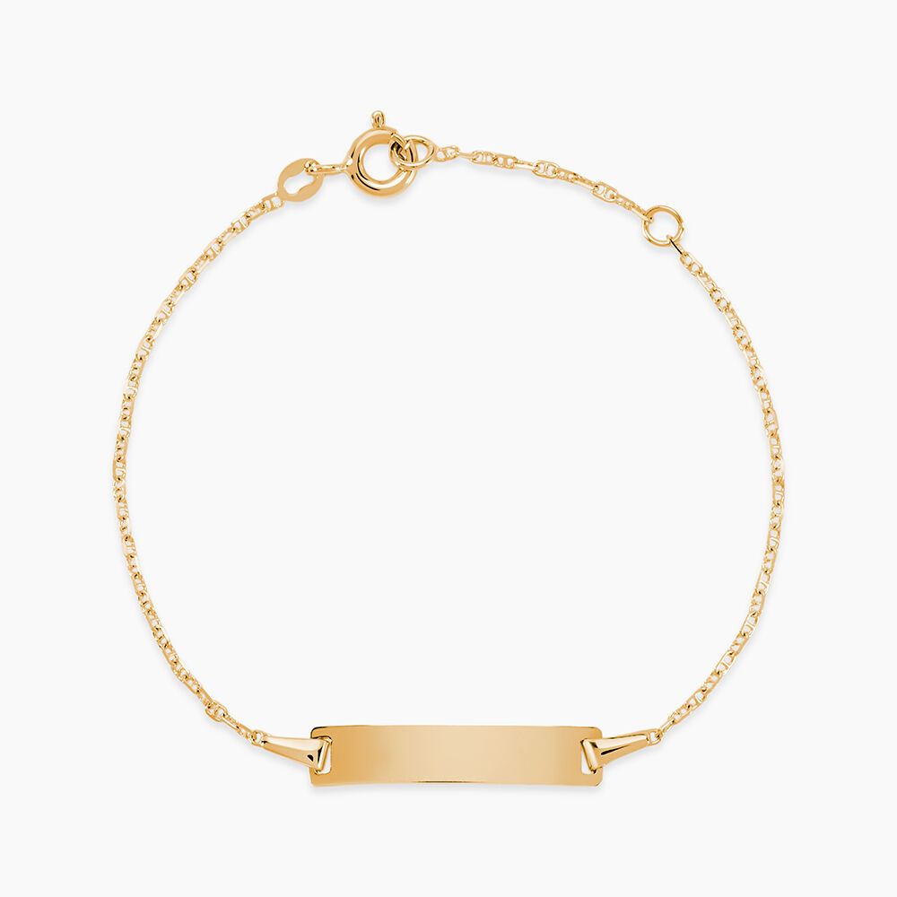 Bracelet Identit&eacute; Esta Maille For&ccedil;at Or Jaune - Gourmettes Enfant | Marc Orian