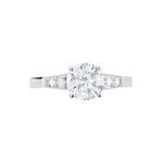 Bague Ivonne Or Blanc Oxyde De Zirconium - Solitaires Femme | Marc Orian