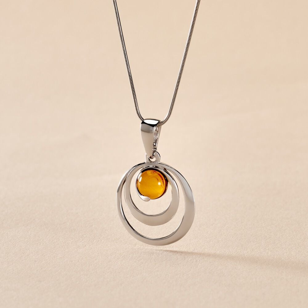 Collier Argent Blanc Alanna Ambre - Colliers avec pierres Femme | Marc Orian