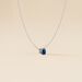 Collier Dwight Argent Blanc Oxyde De Zirconium Bleu - Colliers solitaires Femme | Marc Orian