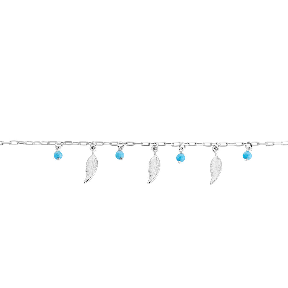 Chaîne De Cheville Luvinia Argent Blanc Topaze - Chaines de cheville Femme | Marc Orian