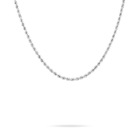 Collier Or Blanc Maille Corde - Chaines Femme | Marc Orian