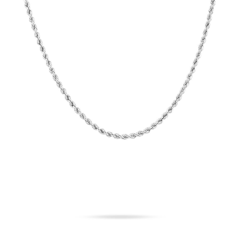 Collier Or Blanc Maille Corde - Chaines Femme | Marc Orian