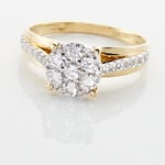 Bague Kate Or Jaune Diamant Synth&eacute;tique - Parures de mariage Femme | Marc Orian