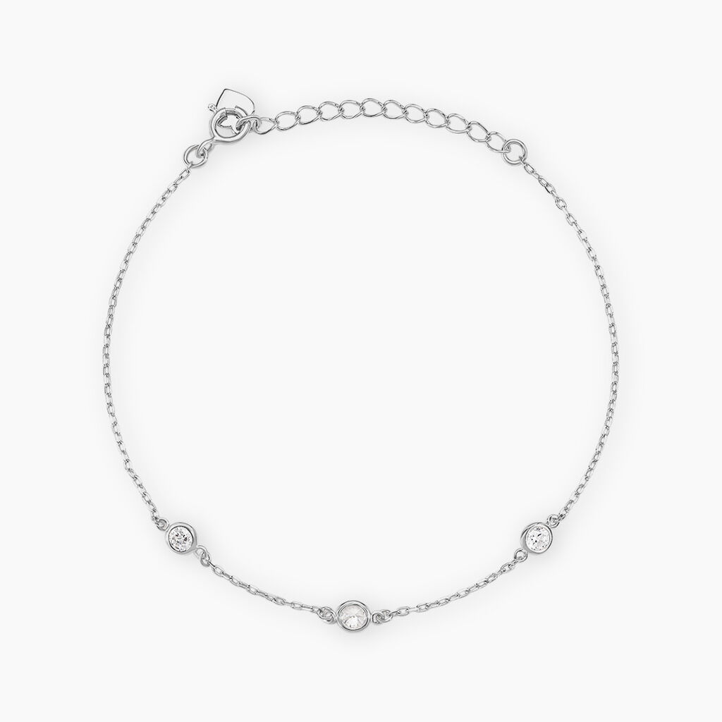 Bracelet Iseline Argent Blanc Oxyde De Zirconium - Bracelets fantaisie Femme | Marc Orian