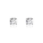 Boucles D'oreilles Puces Or Blanc Victoria Diamants - Puces Femme | Marc Orian