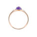 Bague Bonbon Or Rose Amethyste Et Oxyde De Zirconium - Bagues pierres fines Femme | Marc Orian