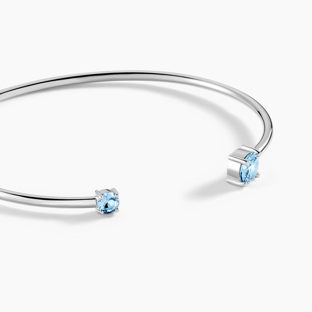Bracelet Jonc Domitille Argent Blanc Oxyde De Zirconium - Bracelets joncs Femme | Marc Orian