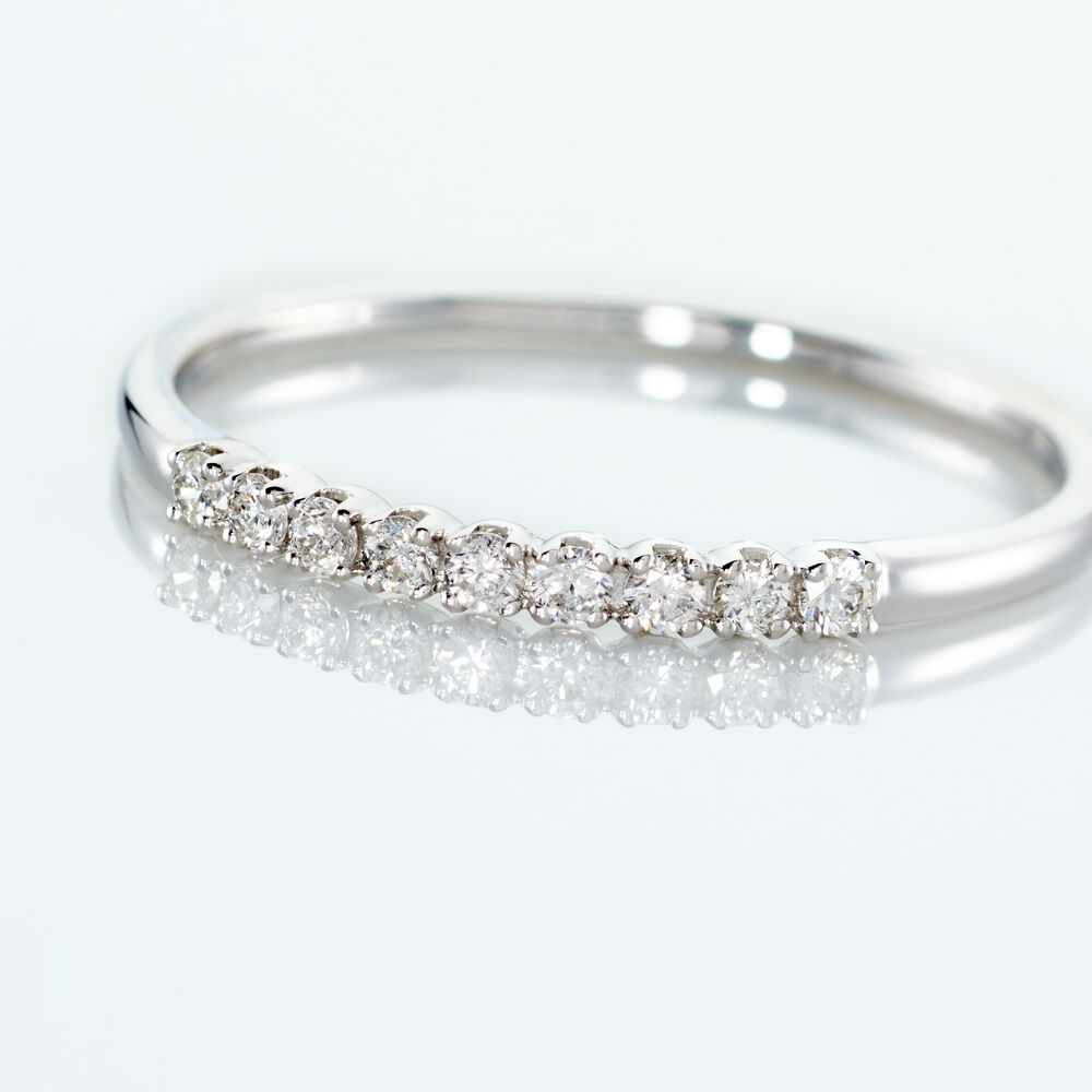 Alliance Hera Or Blanc Diamant - Alliances avec pierres Femme | Marc Orian