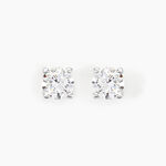 Boucles D'oreilles Puces Aphrodite Or Blanc Diamant - Puces Famille | Marc Orian