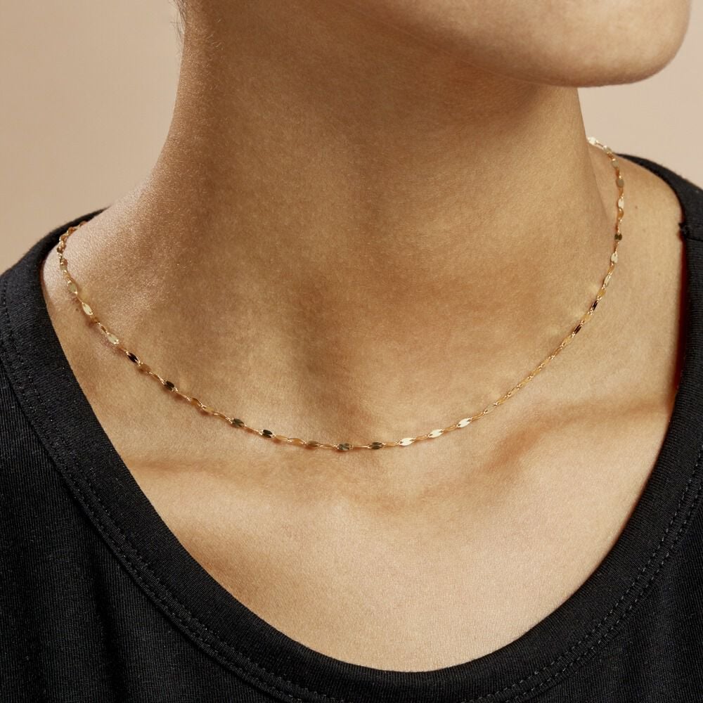 Chaîne Camelie Maille Lumina Or Jaune - Chaines Femme | Marc Orian