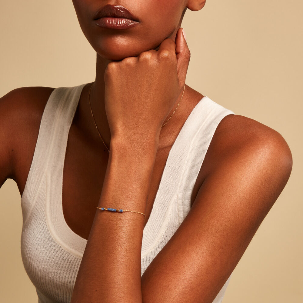 Bracelet Erdmann Or Jaune Aventurine - Bracelets cha&icirc;nes Femme | Marc Orian