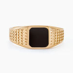 Chevali&egrave;re Plaqu&eacute; Or Jaune Ariston Email Noir - Chevali&egrave;res Homme | Marc Orian