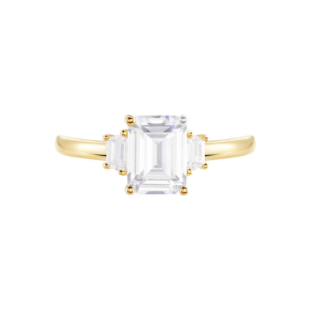 Bague Plaqué Or Quanton Oxyde De Zirconium - Solitaires Femme | Marc Orian
