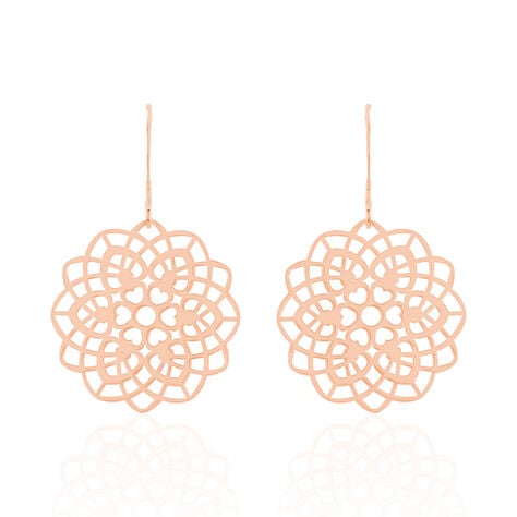 Boucles D'oreilles Pendantes Mina Argent Rose - Pendantes Femme | Marc Orian
