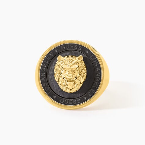 Chevali&egrave;re Guess Lion King Acier Dor&eacute; - Bijoux fantaisie Homme | Marc Orian