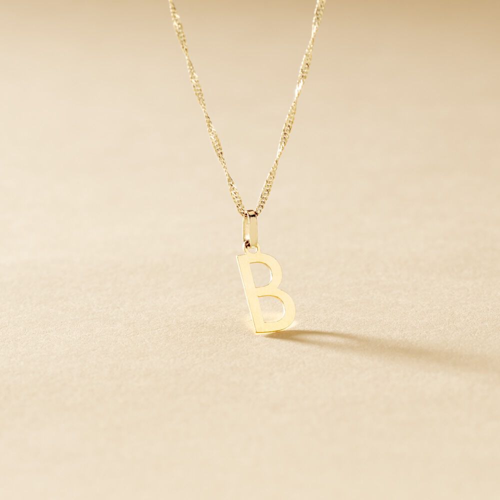 Pendentif Ionia Lettre Or Jaune - Pendentifs Famille | Marc Orian