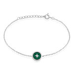 Bracelet Izarra Argent Blanc Malachite - Bracelets Medailles Femme | Marc Orian