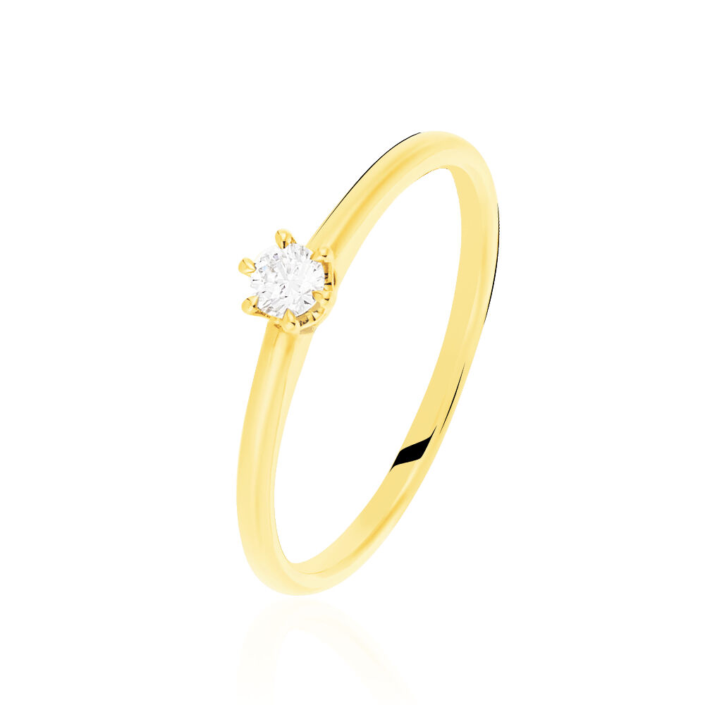 Bague Solitaire Orleane Or Jaune Diamant - Solitaires Femme | Marc Orian