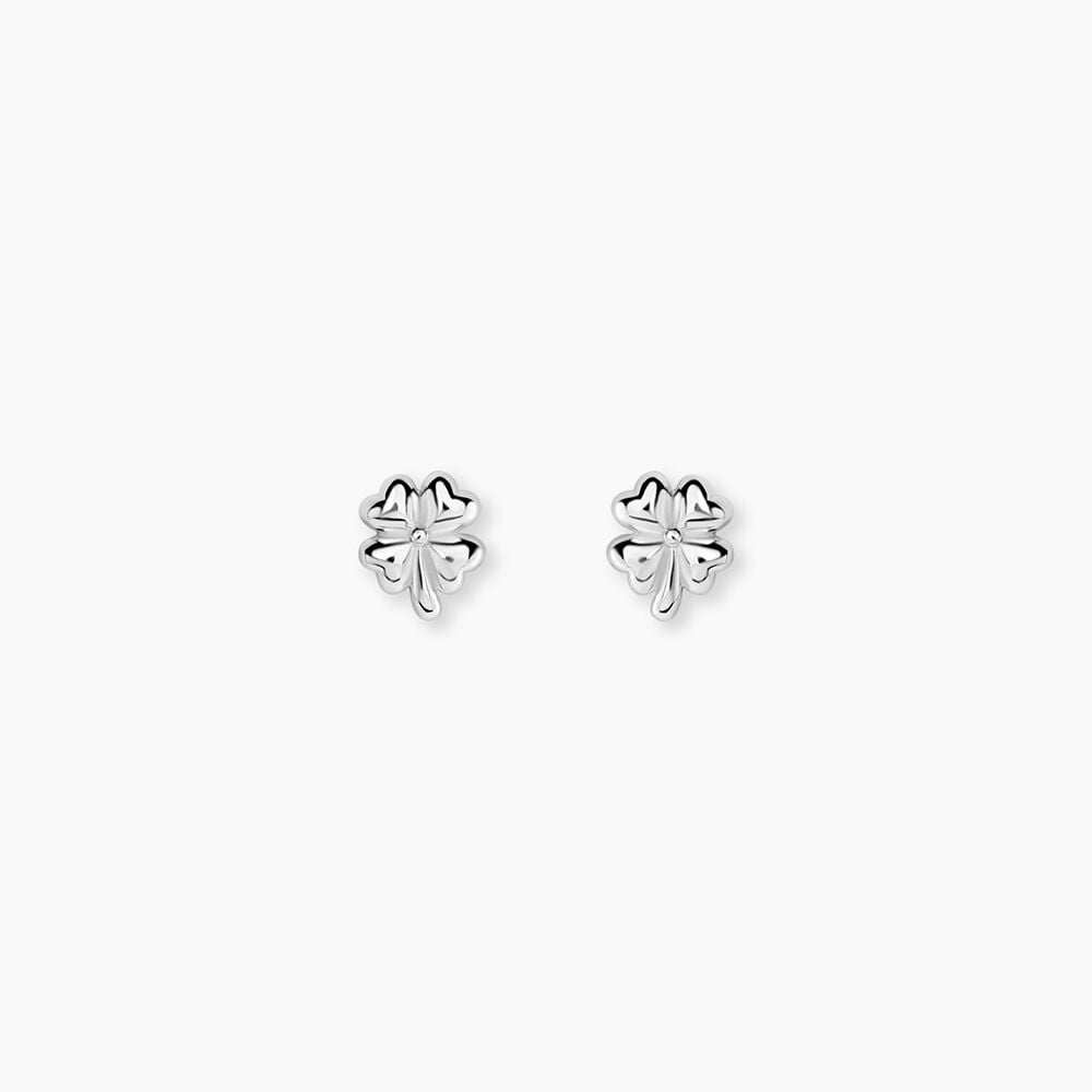 Boucles D'Oreilles Puces Ka&iuml;la Argent Blanc - Puces Femme | Marc Orian
