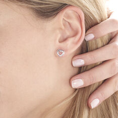 Boucles D'oreilles Puces Karlota Or Blanc Diamant - Boucles d'oreilles Pendantes Femme | Marc Orian