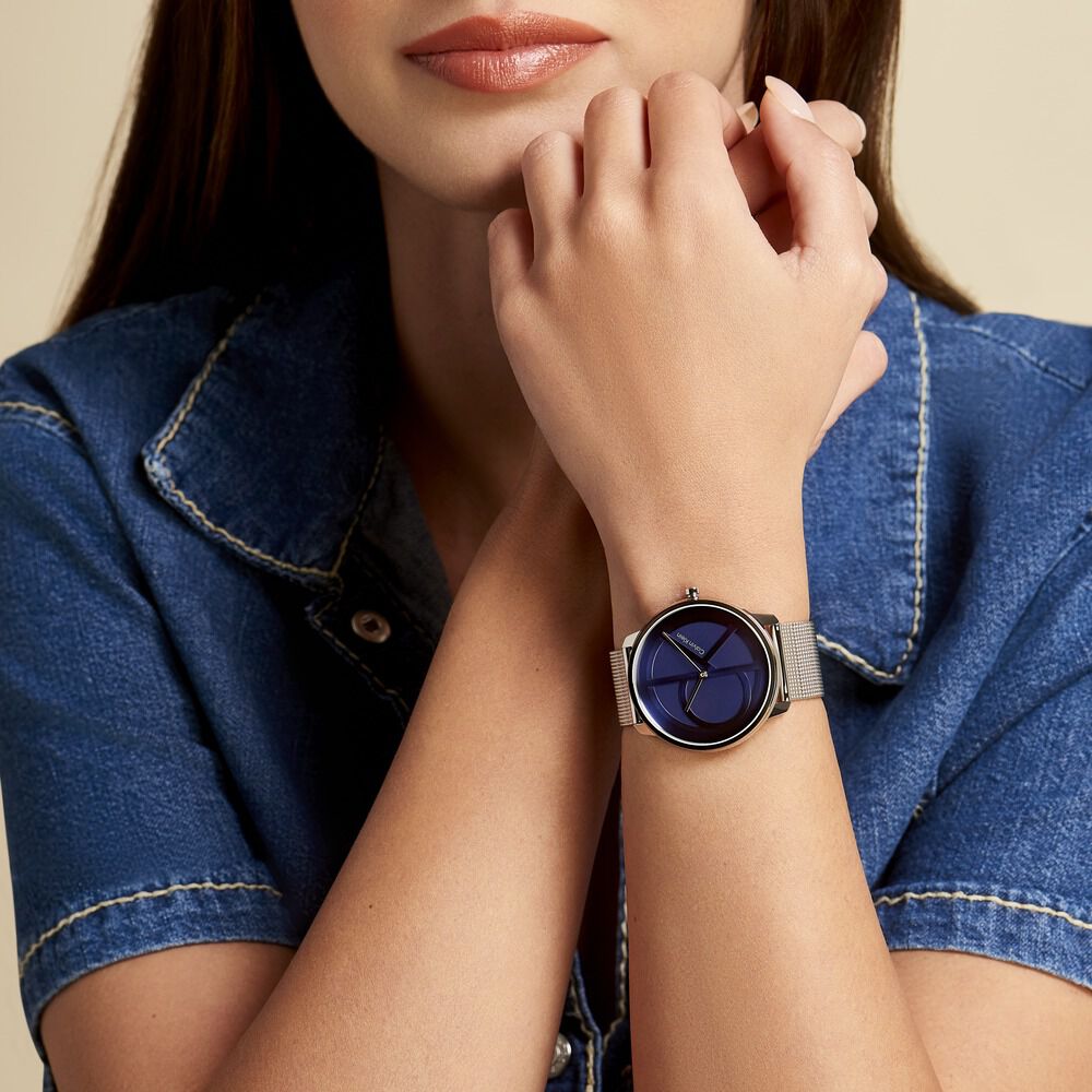 Montre Calvin Klein Iconic Mesh Bleu - Montres étanches Femme | Marc Orian