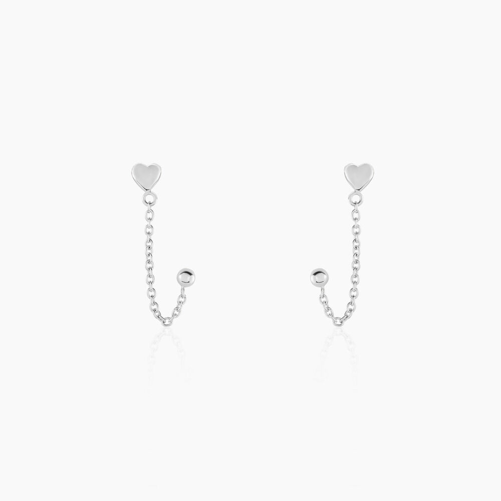 Boucles D'oreilles Pendantes Honor Argent Blanc - Pendantes Femme | Marc Orian