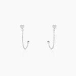 Boucles D'oreilles Pendantes Honor Argent Blanc - Pendantes Femme | Marc Orian