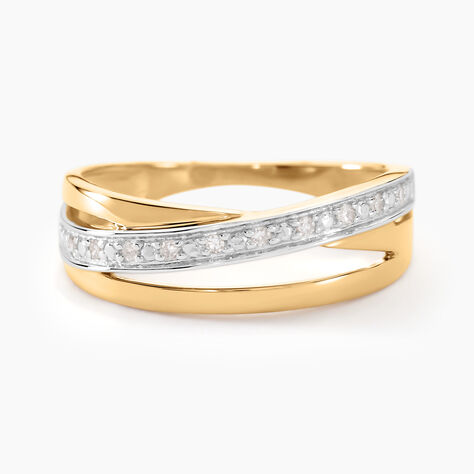Bague Croisee Or Jaune Diamant - Bagues pierres précieuses Femme | Marc Orian