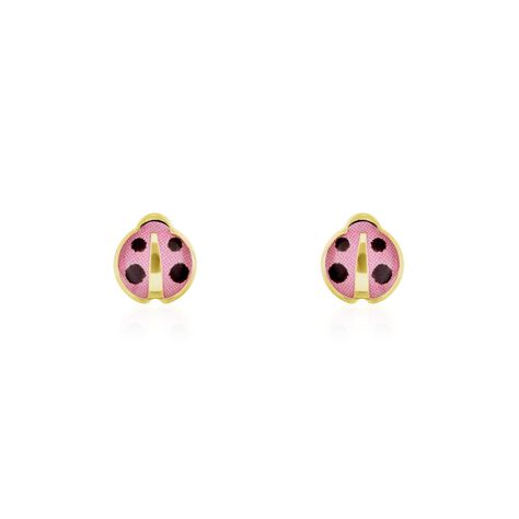Boucles D'oreilles Puces Helidie Coccinelle Or Jaune - Puces Enfant | Marc Orian