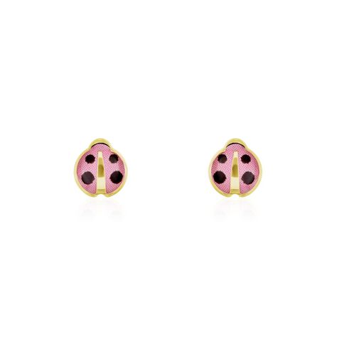 Boucles D'oreilles Puces Helidie Coccinelle Or Jaune - Clous d'oreilles Enfant | Marc Orian