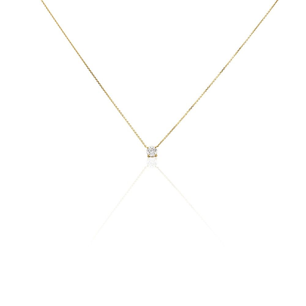 Collier Aphrodite Or Jaune Diamant Synthetique - Colliers avec pierres Femme | Marc Orian