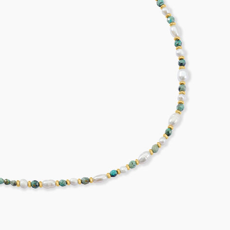 Collier Athena Acier Jaune Turquoise - Colliers avec pierres Femme | Marc Orian
