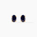Boucles D'oreilles Puces Or Jaune Ovale Saphir - Boucles d'oreilles mariage Femme | Marc Orian