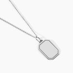 Pendentif Eulalio Argent Blanc - Bijoux fantaisie Homme | Marc Orian