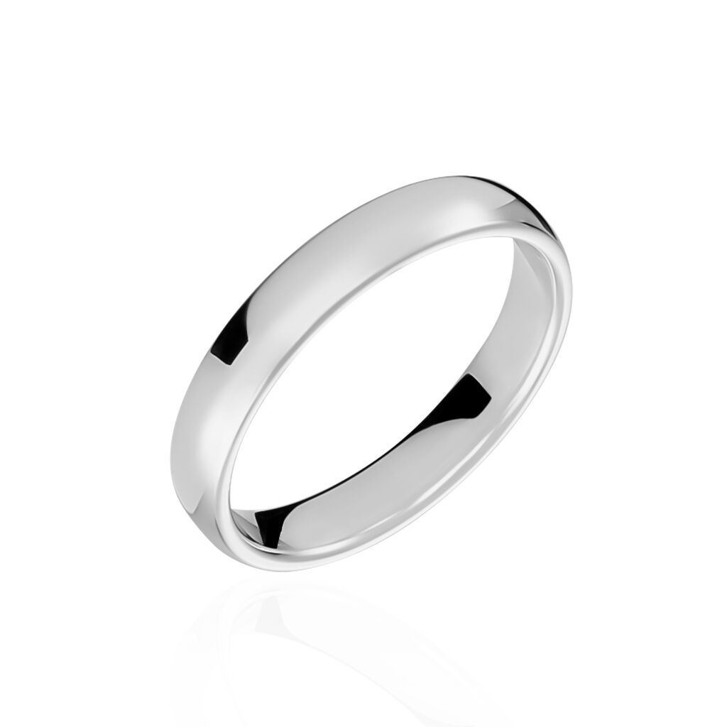 Alliance Sirona Demi Jonc Confort Or Blanc - Alliances Famille | Marc Orian